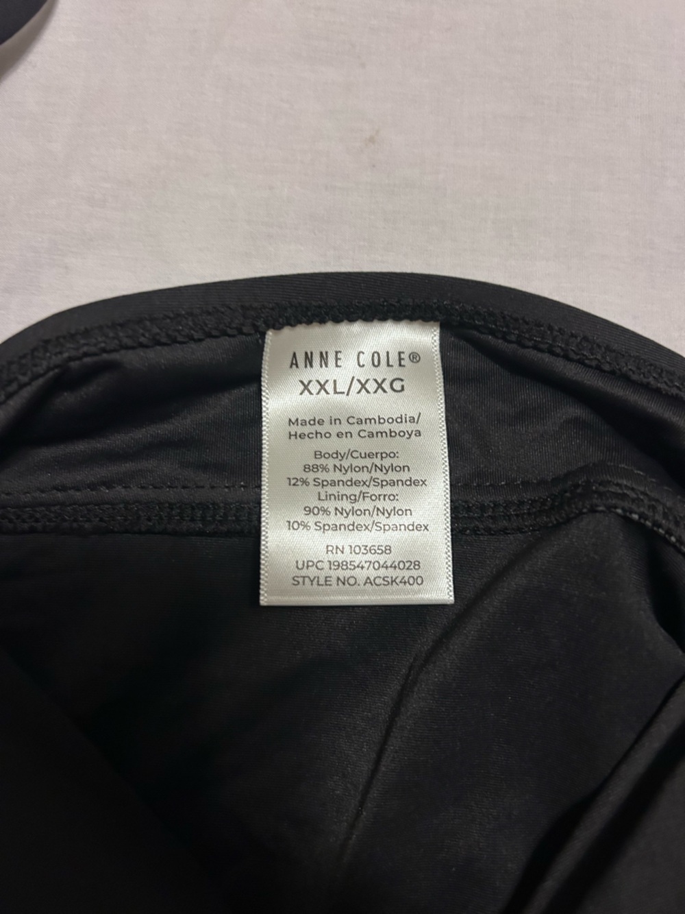 NWT Anne Cole Limited Edition Women's Tankini Top black size XXL - Picture 9 of 11